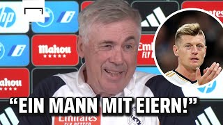 Ancelottis geniale Worte zum Rücktritt von Toni Kroos 😂🥚  Real Madrid [upl. by Lai885]