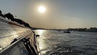 St Petersburg  Boat Tours and Cruises  Cruise on the Bolshaya Neva arriving at the Admiralty pier [upl. by Hurlbut]