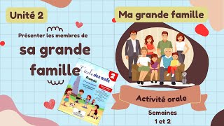 Présenter les membres de sa grande famille  Unité 2  Ma grande famille  Sem1amp2  2e AEP [upl. by Esmaria574]