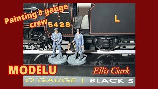 Painting MODELU railway figures in 0 gauge Crew for Ellis CLark Black 5 [upl. by Aretahs]