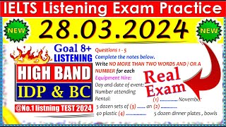 IELTS LISTENING PRACTICE TEST 2024 WITH ANSWERS  28032024 [upl. by Yentirb]