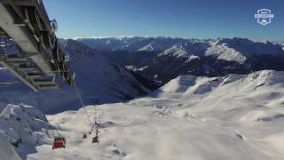 Fahrt mit der HochalpilaBahn im Skigebiet Silvretta Montafon [upl. by Ainessej213]