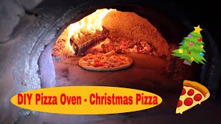 Cooking Christmas Pizza in the DIY Pizza Oven [upl. by Papke]