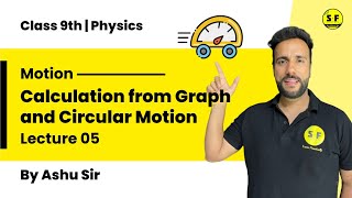 Class 9th Science Physics  Calculation from graph and circular motion  Lecture 5 with Ashu Sir [upl. by Olsewski]