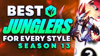 The BEST JUNGLERS For EVERY Type Of Jungler To Carry In EVERY Rank In Season 13 [upl. by Ingraham]