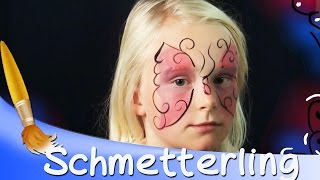 🐯 Kinderschminken Schmetterling Gesicht Tutorial  HD [upl. by Fedak]