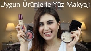 Uygun Ürünlerle Makyaj  Maybelline Loreal Avon  Fondoten Allık Gölgelendirme Göz Makyajı [upl. by Cibis752]