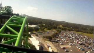 Green Lantern Coaster POV Movie World [upl. by Saied]