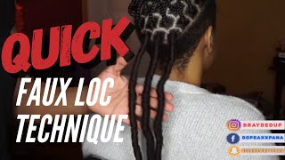 Faux Locs Quick Method No Curly Ends [upl. by Gonzales]