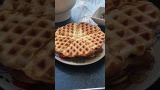 belgium waffel made by kid [upl. by Llehcram]