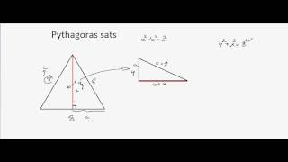 Hitta höjden i en triangel med hjälp av Pythagoras sats [upl. by Cattan]