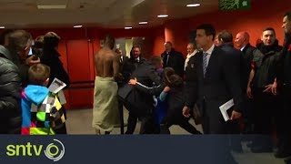 Mario Balotelli half naked as Neymar and Buffon give interviews [upl. by Letreece]