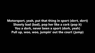 migos nicki minaj cardi b  motorsport lyrics [upl. by Darcee]