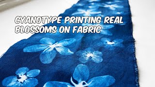 Cyanotype Printing Blossoms on Fabric [upl. by Jacquelyn]