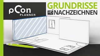 GRUNDRISSE Schnell amp Einfach Nachzeichnen  pConplanner Tutorial [upl. by Sissel]