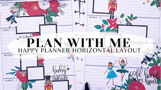 PLAN WITH ME 📒  HAPPY PLANNER HORIZONTAL LAYOUT  NUTCRACKER amp LIVE LOVE POSH FLORALS  DEC 13  19 [upl. by Alexandria]