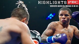 Gervonta Davis knockouts Mario Macias in 30 seconds [upl. by Sreip]