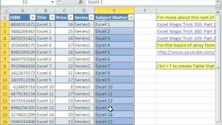 Excel Magic Trick 538 Dynamic Sub Tables Based On Master Sheet Array Formula amp Drilling Through [upl. by Maccarthy]