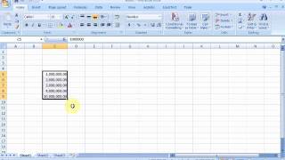 Belajar Excel 2007 5 Tutorial Format Cells Thousand Separator Decimal Places Accounting [upl. by Nilved212]