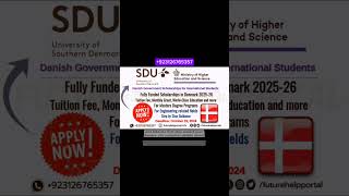 Danish Government Scholarships 2025  University of Southern Denmark study scholarship denmark [upl. by Enawtna76]