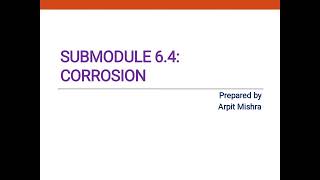 Concentration cell or Crevice corrosion Lec7Submodule  64Mod6 DGCA [upl. by Hahnert]