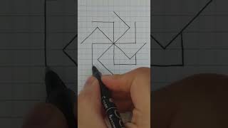 Dessin géométrique avec quadrillage 📐📏🖍✏  Page de garde  Maths [upl. by Bearce]