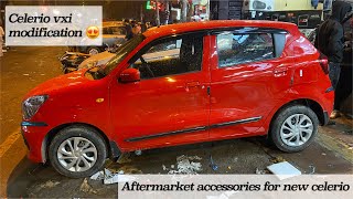 2021 celerio vxi modified  new celerio accessories  basic accessories for new celerio 2022 [upl. by Hamehseer91]