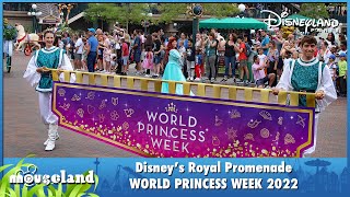 Disneyland Paris 2022 Disneys Royal Promenade during the World Princess Week [upl. by Trager]