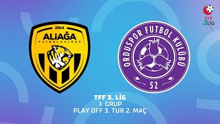 TFF 3 Lig 1 Grup Play Off 3 Tur 2 Maç  Aliağa Futbol AŞ  52 Orduspor FK [upl. by Hairam]