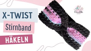 Einfaches XTwist Stirnband häkeln  Anfänger [upl. by Ajani]