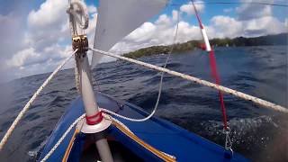 Raumschotkurs Faltbootsegeln Bug unter Wasser faltboot segeln [upl. by Forcier]