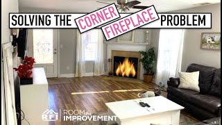 Corner Fireplace Living Room For Improvement  Design Time [upl. by Ameluz]