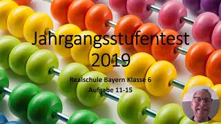 444 Mathe an der Realschule Jahrgangsstufentest 2019 K6 3 A1115 [upl. by Darraj]