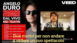 Angelo Duro  due motivi per non andare a vedere un suo spettacolo angeloduro [upl. by Mendes70]