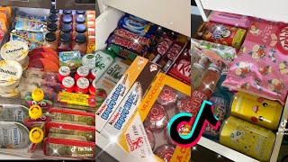 snack drawer restock tiktok compilation 🍓🍒 [upl. by Nylecsoj]