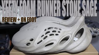 The Details Are Crazy On These Im Surprised YEEZY FOAM RUNNER STONE SAGE REVIEW  ON FOOT [upl. by Inig]