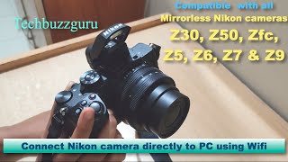 How to transfer photo from Nikon camera to PC via wifi  Z30  Z50  Zfc  Z6  Z7  Z9  D780 [upl. by Ronni]