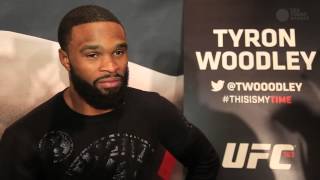 Tyron Woodley and Kelvin Gastelum size each other up [upl. by Egon]