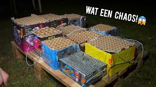 PALLET VOL VUURWERK IN EEN KEER AFSTEKEN [upl. by Ydnelg729]