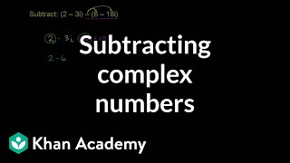 Subtracting complex numbers  Imaginary and complex numbers  Algebra II  Khan Academy [upl. by Edora]