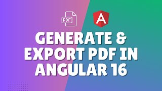 How to generate and export PDF in Angular 16 [upl. by Araiek377]