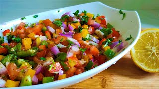 Bell Pepper Salsa Recipe  Easy Bell Pepper Salad Recipe [upl. by Teahan]