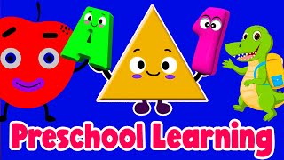 Preschool Learning Videos for 3 Year Olds  Best Learn ABC 123 Colors amp Shapes  3 Years Learning [upl. by Adiela913]