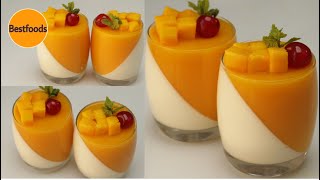 Mango Panna Cotta│Panna Cotta │Mango Panna Cotta Recipe│How To Make Panna Cotta [upl. by Faulkner]