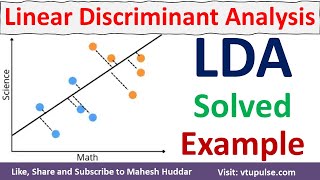 LDA Solved Example  Linear Discriminant Analysis  Fisher Discriminant Analysis by Mahesh Huddar [upl. by Illyes]