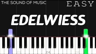 Edelweiss from “The Sound Of Music”  EASY Piano Tutorial [upl. by Ubana488]