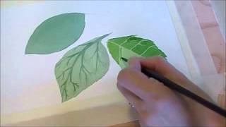 Three Techniques for Painting Leaves in Watercolor [upl. by Ynolem]