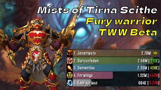 7 Mists of Tirna Scithe TWW BETA  Fury Warrior Slayer Owns [upl. by Sidnee]