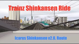 Shinkansen cab ride Trainz Katano to Hanyo Cab Ride on Icarus Shinkansen v20 route [upl. by Zacherie75]