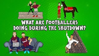 What are footballers doing during the shutdown ft Messi Ronaldo amp more ► Onefootball x 442oons [upl. by Adnohsak782]